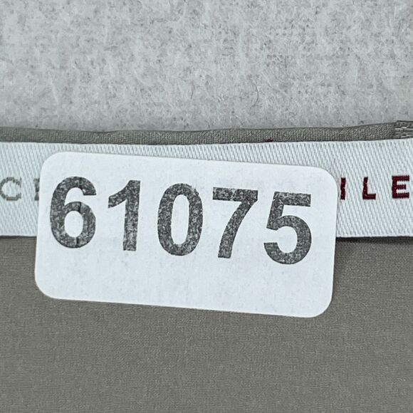 CHAIKEN PROFILE Top 0 XS Stretch Silk Satin Pleated Cap Sleeve Gray Silver USA - Picture 14 of 14